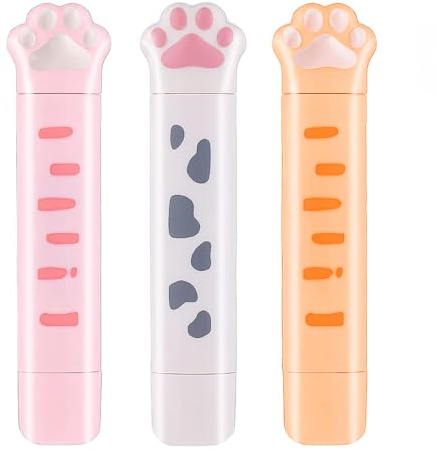 PANDENNER 2 in 1 Correction Tape and Double Sided Tape Roller, Cute Quick Dry Japan White correction tape,with Permanent Double Sided Adhesive Tape Roller,for School Office Supplies