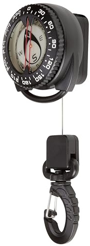 Italian Design 360° Ratcheted Rotating Bezel Scuba Diver Compass, Waterproof Oil Filled with Side-Window Compass