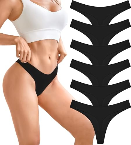 BeReady Stringtrosa dam bomull sexiga underkläder damset trosor flerpack andas stringtrosor 6-pack