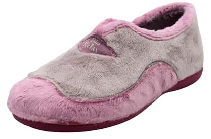 COSDAM - Zapatillas BIORELAX para casa hogar textil para Mujer, color Rosa Gris Lona Mujer color: PIEDRA talla: 37