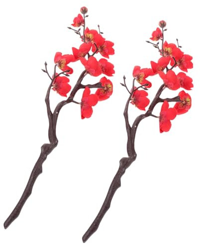 Toddmomy 2pièces Fleurs Artificielles De Prunier Bouquet De Branches Décoratives Simulation Réaliste pour Décoration Intérieure Et Événements Festifs