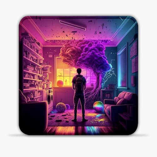 LJSPTU Gaming Mouse Pad time lapse Portable (8-inch SU Fabric Mouse Pad Stitched Edges Non-Slip Base 360° Smooth Tracking for Esports, Compact for Travel Gaming Setup