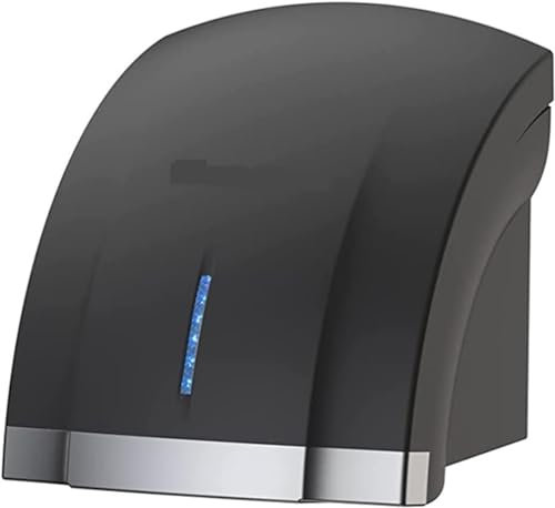 DMBBSAPBSH Elektrisk handtork, automatisk handtork, höghastighets väggmonterad torktumlare för toalett, med smart LED-display och kall sensor (Nero)