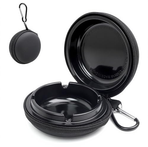 Taschenaschenbecher mit Deckel, Tragbarer Aschenbecher