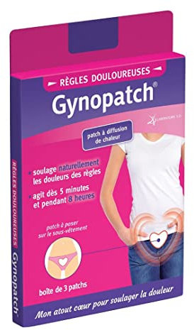 GYNOPATCH® - Règles Douloureuses - x3 Patch Douleurs Menstruelles - Diffusion de Chaleur Naturelle