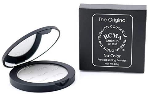 RCMA No-Color Loose Pressed Setting Powder, Neutral Finishing Foundation with Cacao Seed Butter, Smooth Face - Everyday or Professional Makeup for Theater, Movies