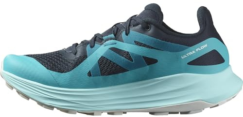 Salomon Ultra Flow Women's Trail Running Shoes, Instant Comfort, Road to Trail Cushioning, and Mixed Terrain Ready, Carbon, 6