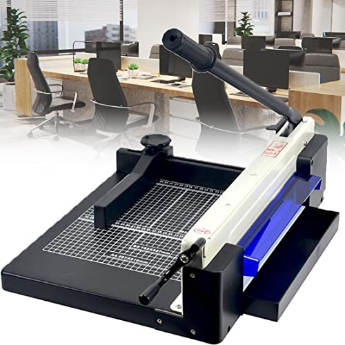 CYMYYDS Hebelschneider A4 Kompakt Papierschneider, Schneidegerät Papier Cutter mit Automatischer Sicherheit Schutz, für Scrapbooking, Bastelpapier, Karton, Etikett,Black