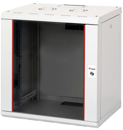 Equip serverskåp 19 tum 12U 600 x 450 mm glasdörr grå