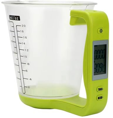 Juqoyue Báscula de Cocina, Báscula Digital para Medir la Temperatura, Báscula Electrónica para Tetera, Báscula para Vaso Medidor con Pantalla LCD