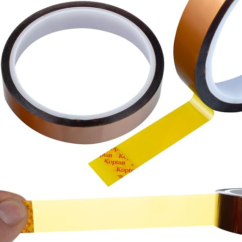 Rosfix Nastro Kapton 15mm x 30m – Resistente a 240°C, Spessore 0,05mm, Adesivo Siliconico | Isolamento Termico Elettronica | Nastro Alta Temperatura