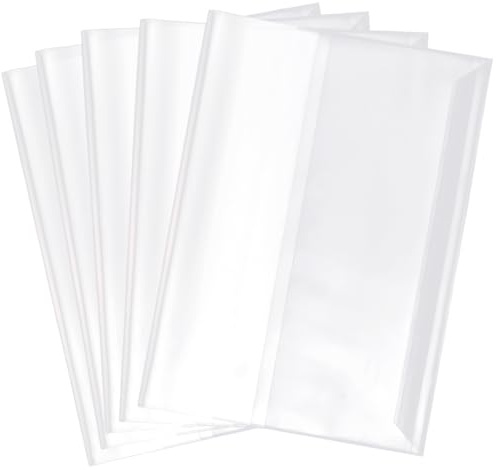 GORGECRAFT 10 st genomskinliga plastomslag för böcker 30 x 22 cm justerbara genomskinliga vattentäta självhäftande stängning anteckningsböcker läroböcker dagböcker journaler dokument