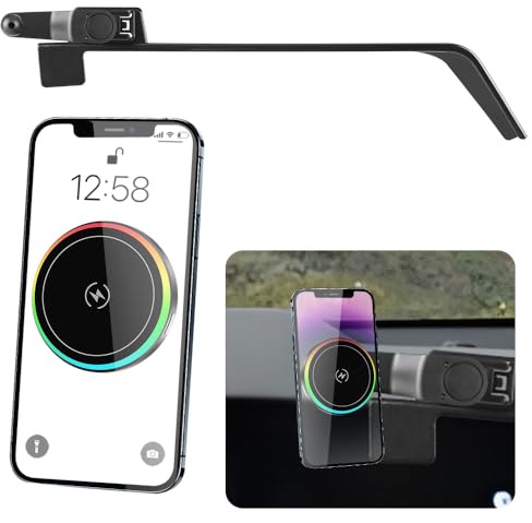 Car Magnetic Phone Mount for Kia Niro 2023 2024 2025 Hybrid,Plug-In Hybrid, Electric EV Auto Interior Accessories Best Cellphone Holder Fast 15W Wireless Charger Cell Phones Charging Screen Stand
