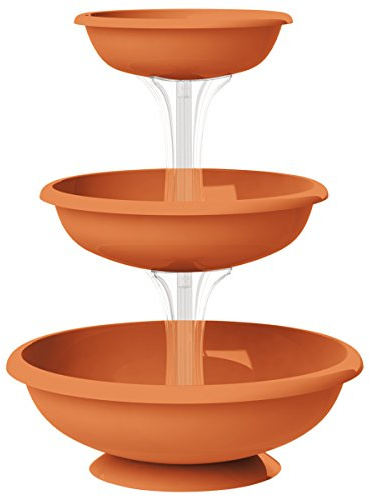 Apollo Exports International Fontana - Vaso a 3 piani, in terracotta