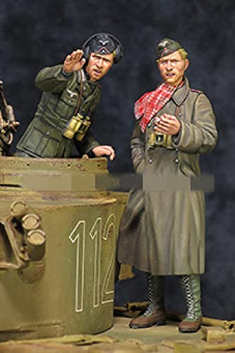 Risjc 1:35 WWII deutsches Resin Soldatenmodell (2 Personen) unbemalt und unmontiert Miniaturmodellbausatz/R66379