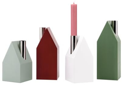 REMEMBER Kerzenhäuser - 4er-Set - aus Kiefernholz - Moderne Kerzenhäuser