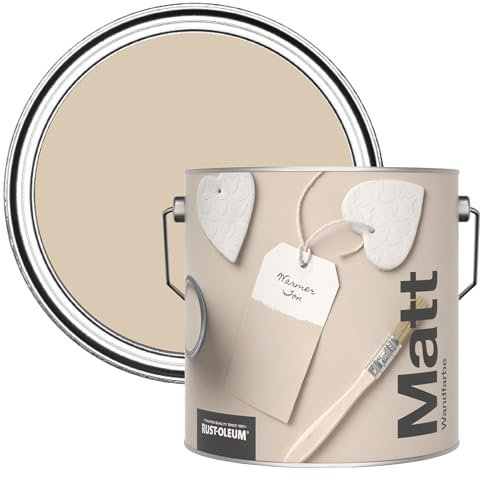 Rust-Oleum Peinture Mate Murs et Plafonds Beige - Argile chaude 2,5L