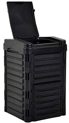 JYCCH Contenedores de Compost de jardín, compostador de desechos de jardín Grande, Vaso de Compost de 330L para Exteriores, fácil Montaje, Caja de Compost de aireación para Exteriores