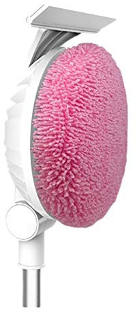Guvkeug Electric Window Cleaner Robotic with Cloth Cover,Smart Glass Robot Cleaning Wiping Machine for Bathroom Glass Door,Pink