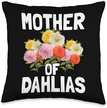 Dahlia Seeds for Planting Black Dahlia Pink Dahlias Throw Pillow