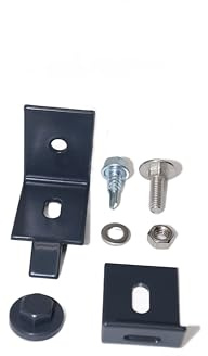 5 Stück Anschlusswinkel Doppelstabmatte Montagewinkel RAL 7016 Anthrazit I Wandanschlusswinkel I Winkel I Verbinder I Mattenverbinder I Zaun I Gittermatte