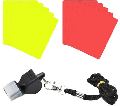APOMOONS Tarjeta de árbitro de fútbol de 10 piezas, tarjeta amarilla y roja de fútbol árbitro, tarjeta roja y amarilla de fútbol, herramienta de árbitro para partidos de fútbol para la competencia