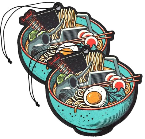 2er Set Tuning Lufterfrischer Duftbaum fürs Auto Air Freshener Design Duft Anhänger (2x Petrol Soup)