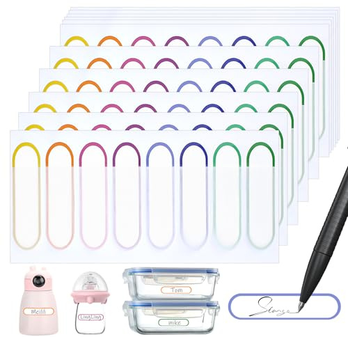 160Pcs Reusable Name Label Stickers for Kids School Stuff, Multipurpose Self-Adhesive Baby Bottle Labels, Colorful Daycare Labels Waterproof Washable, Sticky Kids Label for School Waterproof