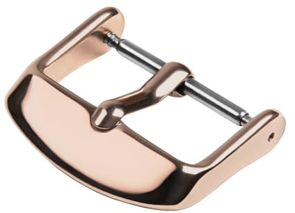 Archer Watch Straps - Fibbie per Cinturini in Acciaio Inossidabile (Oro Rosa Lucido, 18mm)