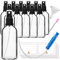 HandsUnity Flacon Pulvérisateur en Verre - 100ml-12pcs Transparent de Pharmacie avec Atomiseur Noir - 29 Accessoires Inclus