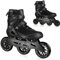 SPOKEY SHIFFTY PRO Speed Skates für Erwachsene | Naturleder Liner Inline-Skates Inliner | ABEC-11 Carbon Lager | Zwei Rollensets (80 mm und 120 mm)