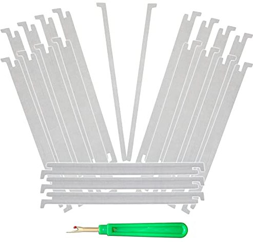 Million Dollar Collar (20 Sets) Collar Placket Stays, DIY Insert for Polo/Golf Shirt, One Size Fits All Off-White