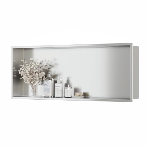 Neodrain 304 Stainless Steel Shower Niche Wall Insert 75x30cm | Shower Shelf Storage Organizer for Bathroom Renovation