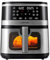 KOMORE Digital Air Fryer 8L,1700W Compact Airfryers with Touchscreen, 9 in 1 RapidAir Technology for Extra Crisp, 60mins Timing, Nonstick & Dishwasher Safe, Oil-Free, Black