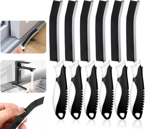 Cepillo Limpieza, 6 Piezas Cepillo Juntas Limpieza Hogar, Cepillo-Limpieza Hogar con Mango Ergonómico, Cerdas Duras-Cepillo para Limpiar-Juntas Multifuncional para Inodoros, Grifo, Ventanas
