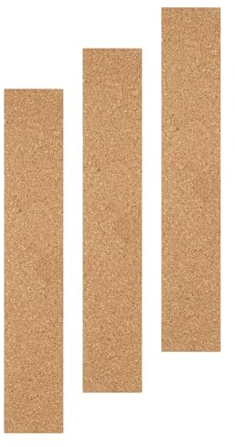 Generisch 3 Stück Selbstklebende Korkstreifen 30X5cm Rahmenlose Kork Pinnwandstreifen aus Naturkork Vielseitige Memotafel für Büro Zuhause und Fotowand