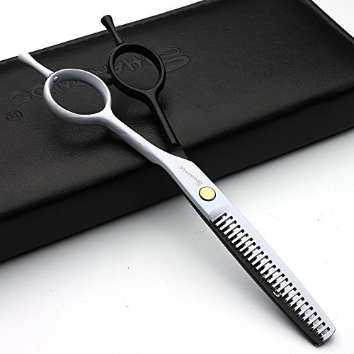 5.5pouces Cheveux Profession Stylist Ciseaux Cheveux Salon Studio Professional outils de modelage Ciseaux de coupe Noir et blanc de type A + ciseaux à effiler