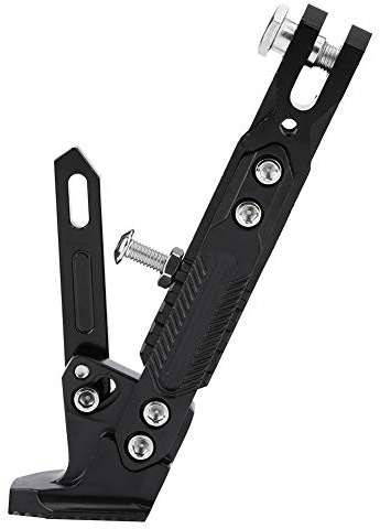 Kuuleyn Motorcycle Adjustable Kickstand, Universal Adjustable Foot Side Support Stand Fit for 155 125(黑色)