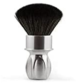 RazoRock Brocha de Afeitar Sintética Plissoft Negra 400 con Mango Plata