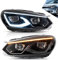 VLAND Scheinwerfer LED Kompatibel für VW Golf6 2008-2013 Scheinwerfer. （NICHT FÜR GTI, R）