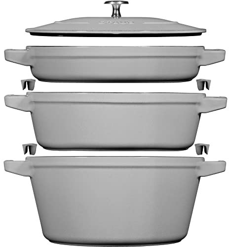 Staub Cast Iron 4-pc Stackable Set - Graphite