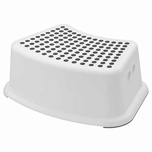 Sterun Plastic Child Step Stool with Anti-Slip Top, Non-Slip Toilet Step for Toddlers, Practical Toddler Step Stool (Grey)
