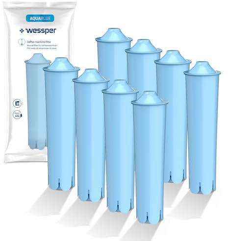 Wessper 8x Wasserfilter Kartuschen – kompatibel mit Impressa C5, C9, F50 Classic, F70, J85, J90, Z5, Z7 – Filterpatrone für Kaffeevollautomaten – Ersatz für 71312