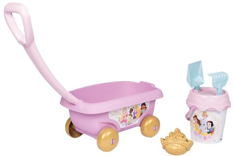 Smoby - Disney Princesses - Chariot de Plage Garni - Seau + Accessoires - Dès 18 Mois - 867023