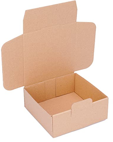 verpacking DHL Kleinpaket Braun 155 x 155 x 65 mm [Größe und Stückzahl wählbar] 1-wellige kleine Versandkartons 25 Stück