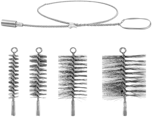 4 Piezas Cepillo de Caldera Kit, Diámetro 30/50/80/150mm con 1 Metro Extensor, Cepillo de Limpieza para Chimeneas para Limpiar Chimeneas Tubos de Horno y Tubos Humo