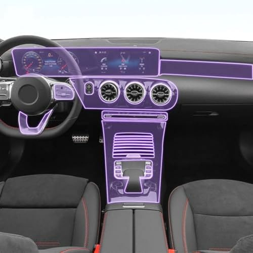 FDHWINGI Car Interior Center Console Transparent TPU Paint Protective Film Anti Scratch Sticker LCD PPF Film,for Mercedes Benz CLA 2020-2024
