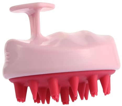 MASSOVIBE Cepillo masajeador de cuero cabelludo para el crecimiento del cabello, cepillo de champú de silicona suave para ducha, cuidado del cabello, relajación de la cabeza, limpiador de cuero