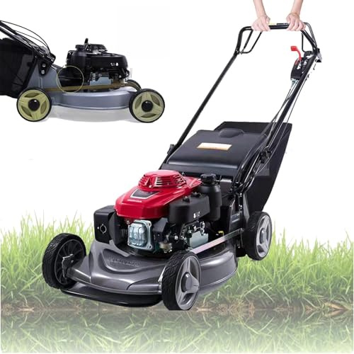 DJFYVAEIO 21 Inch Self-Propelled Weed Wacker,160cc,7-Speed Adjustment,4-Cycle Engine,Aluminum Alloy Chassis,46/51cm Cutting Width,6 Height Adjustment,For Yard & Garden Use