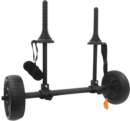 JUDEMII Carrello per kayak fino a 45 kg, regolabile, in alluminio, con cinghia, per kayak, canoa